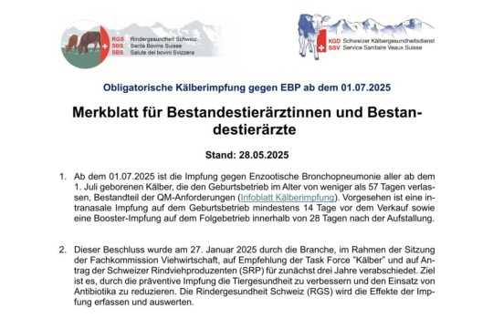 Merkblatt Tierärzte Kälberimpfung 28.05.2025