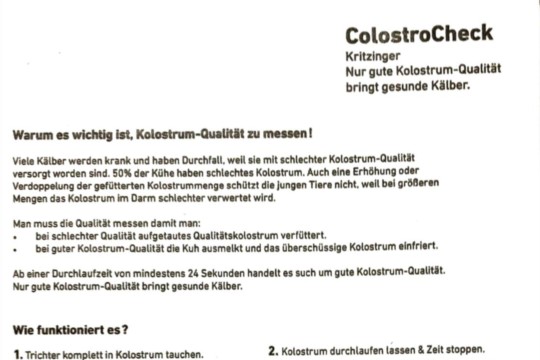 ColostroCheck - Gebrauchsanweisung