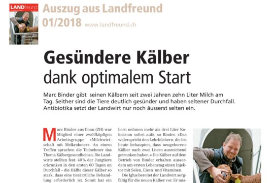 Gesündere Kälber (Artikel Landfreund 01-2018)