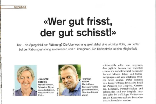 Wer gut frisst, der gut schisst (Artikel Landfreund 09-2021)