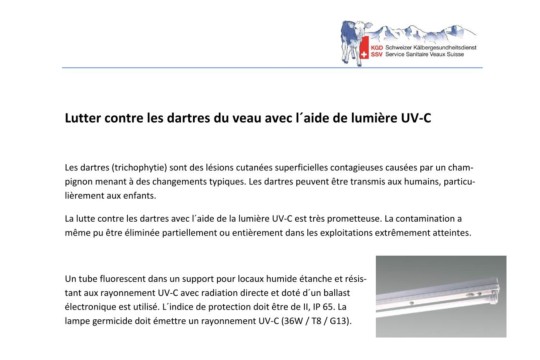 Lutter contre les dartres avec UV-C